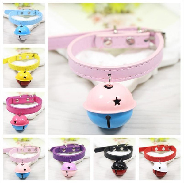 Pet Products Collars Leather Collars For Dogs Belt Wholesale Pet Collars Super Bell Collar Dog Cat a829