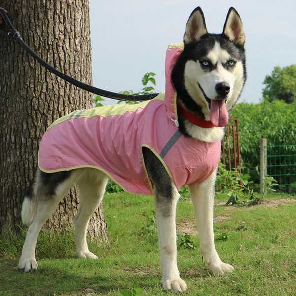 2 colors fashion Dog clothes rain clothes Raincoats hasky huntaway pet