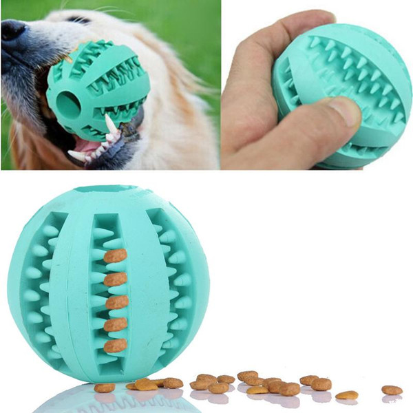 2017 Hot Pet Dog Toy Rubber Ball Toy Funning Light Green ABS Pet Toys Ball Dog Chew Toys Tooth Cleaning Balls of Food 7cm