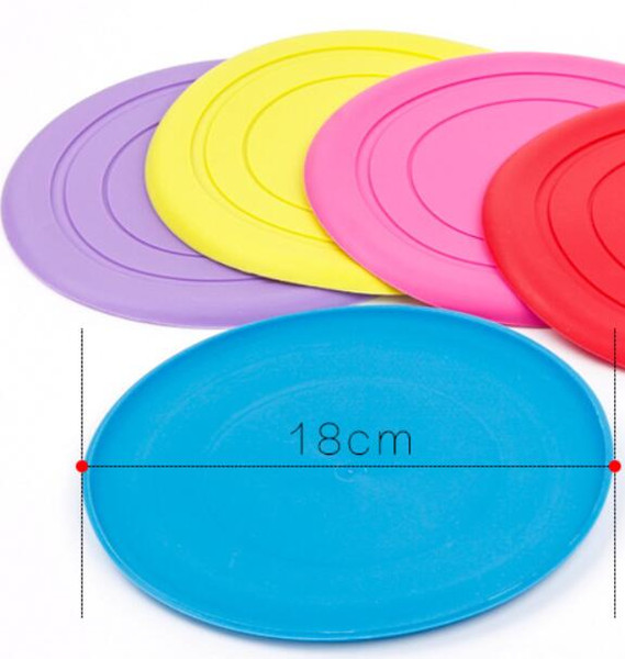 Soft Silicone Pet Toy Disc Dog Flying Disc green and pink Tooth Resistant Outdoor Dog love it Dog Training Multiple Colors