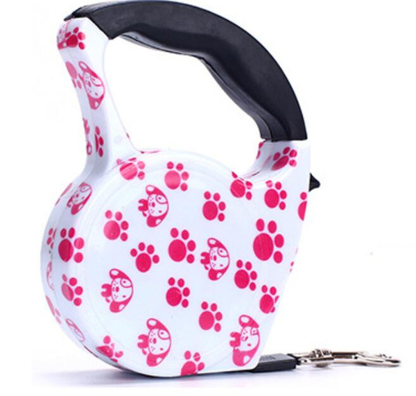 Retractable Dog Leash, Dog Walking Leash 5M for Medium Small Dog, reliable lock button Reflective Ribbon Cord