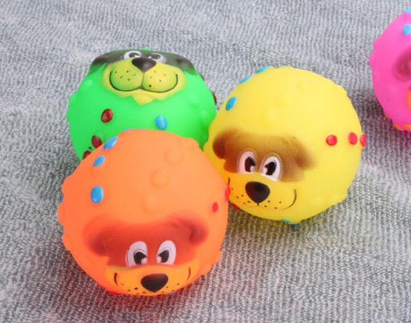 Dog Squeaker Ball, Chew Toy, Natural Rubber Dog Toys for Dog Training Ball