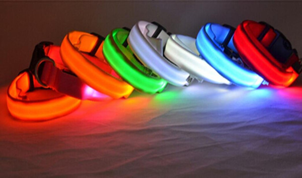 LED Dog Collar Adjustable Nylon Webbing Flashing Light Up Collar Makes Your Pet Visible Safe and Seen for Small medium and large 
8000
dog