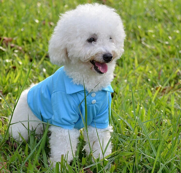 Hot item beautiful dog apparel Pet clothes dog cat T shirt summer clothing pet polo cotton t shirts