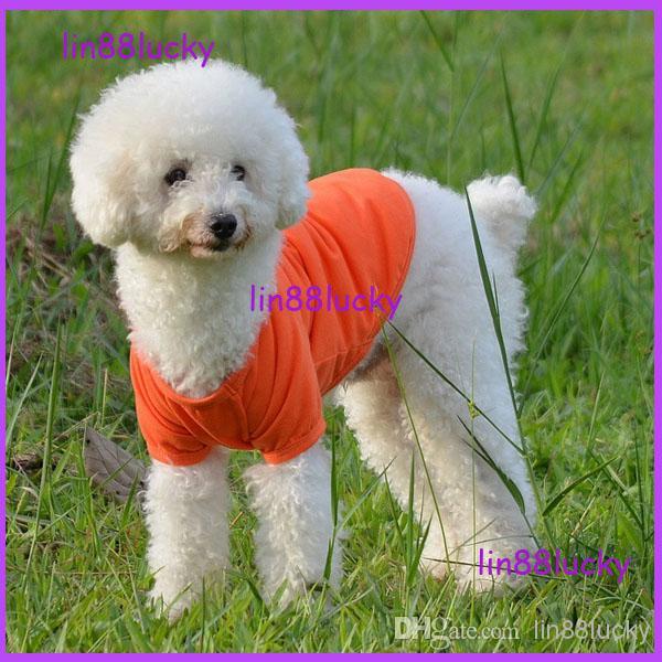 Cotton Pet Dog Clothes Apparel Cute POLO T Shirt Size XS S M L XL 6 color candy colorful polo for dog