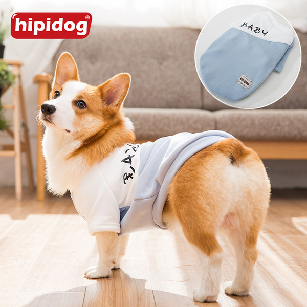 Hipidog New Design Spring Autumn Pet Clothes Fashion Keep Warm Dog Printed Clothing Only for Corgi Small Dog Coat Costume Jacket