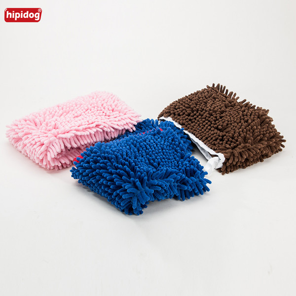 Hipidog Soft Chenille Yarn Towel Quick-dry Super Absorbing Multifunctional Pet Towel Dog Cat Animals Towel Cleaning Supplies