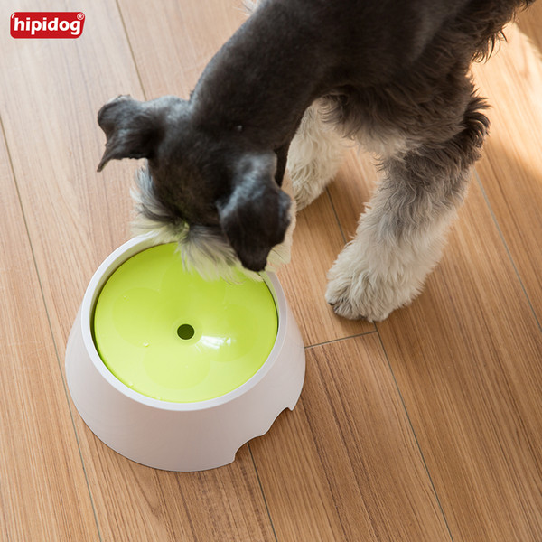 Hipidog Pet Dog Food Water Anti-slip Bowl Leak Proof Durable Dog Bowl Dog Pressing Bowls for Feeding Dogs Cats Pet Supplies