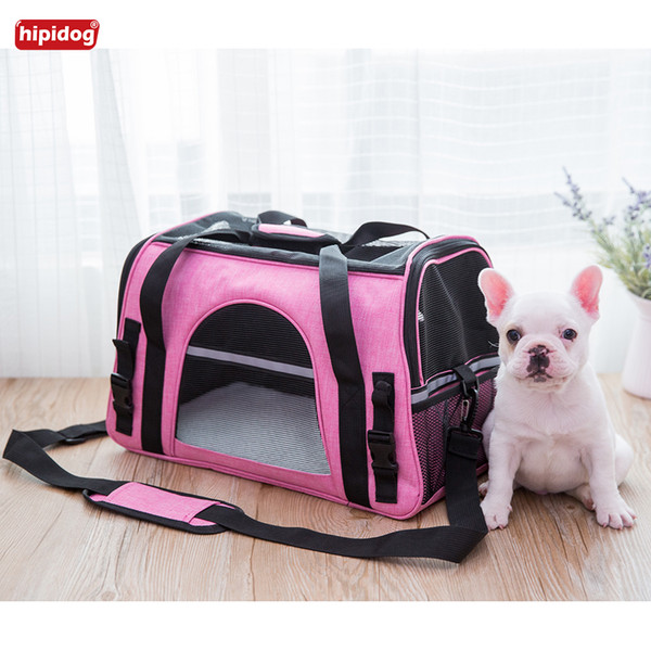 Hipidog Dog Cat Carrier Fashion Travel Dog Hands-free Mesh Durable Breathable Pet Bags Shoulder Head Out Design Pet Carrier Bag