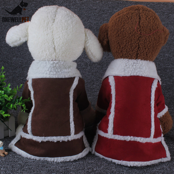 Onewellpet Brand New Fashion Padded Plush Cotton Coat With Colors Of Red and Brown For Dobermann And Other Large Pet Dogs