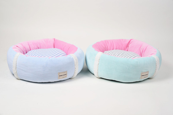 Pinco Fresh Round Soft Warm Bolster Pet Bed for Cats & Dogs, Removable & Machine Washable Cover