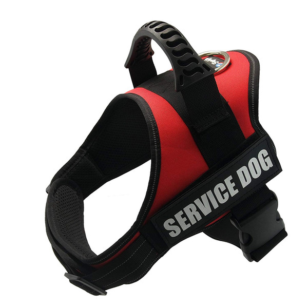 Service Dog Vest for Service Dog - Adjustable Nylon with Removable Reflective Patches for Emotional Support Dogs Large Medium Small Si