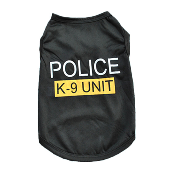 New Dog Apparel Fashion Cute Dog Vest Pet sweater Puppy Shirt Soft Coat Jacket Summer Dog Cat Clothes Police K-9 Unit