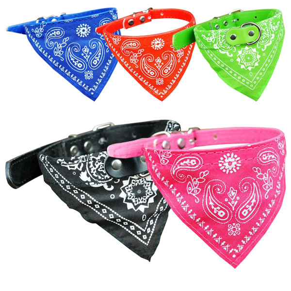 Adjustable Pet Dog Cat Bandana Scarf Collar Neckerchief Dog Bandana Triangle Scarf Collars Pet Cat Puppy Collars Fashion Dog Necklaces Pet S