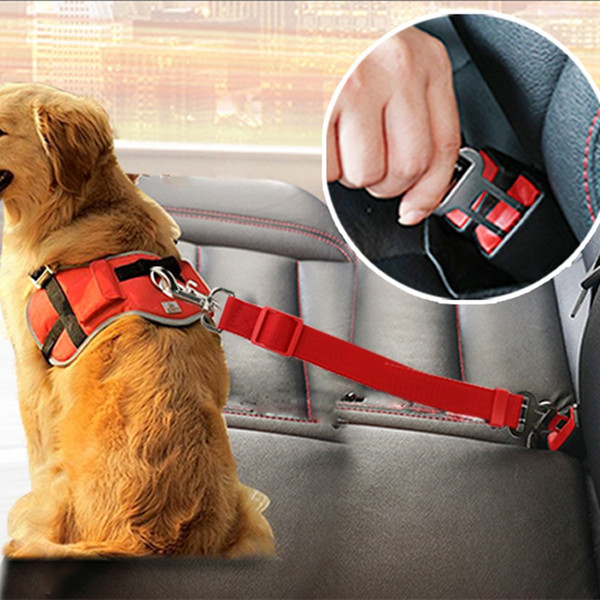 Adjustable Pet Dog Safety Seat Belt Nylon Pets Puppy Seat Lead Leash Dog Harness Vehicle Seatbelt Pet Supplies Travel Clip