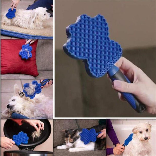 Pet Soft Comb Cleaning Brush Magic Dog Cat Massage sticky Groom Glider Dog Shedding Hair Brush Professional Grooming Tool