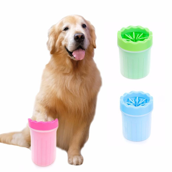 Dog paw cleaner portable pet foot washer pet cleaning brush cup dog feet cleaner soft silicone brush for muddy feet size medium small