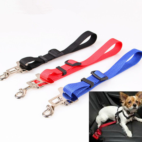 Adjustable Nylon Pet Safety Seat Belt Puppy Seat Lead Leash Vehicle Dog Seatbelt Pet Supplies Travel Clip Dog Harness