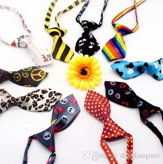 new Factory Sale New Pet Elastic Neckties Tie Bow Pet Tie Dog Pet Clothes Cat Dog Ties BOWS P10