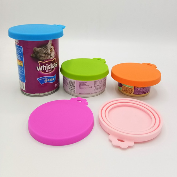 Universal Silicone Pet Food Can Lid Covers 3 Layer Multi-purpose Keep Food Fresh Can Lid Fits All Standard Size Dog Cat Can Tops