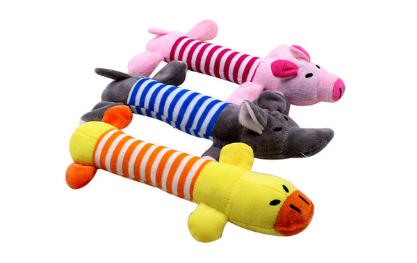 Cute Dog Toy Pet Puppy Plush Teether Sound Chew Squeaker Squeaky Pig Elephant Duck Toys Lovely Pet Toys