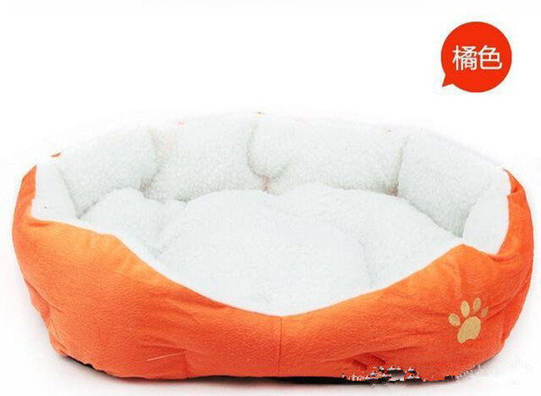 Colorful pet bed dog cat bed cotton warm dog beds in winter color red orange blue brown yellow rose pink size M L