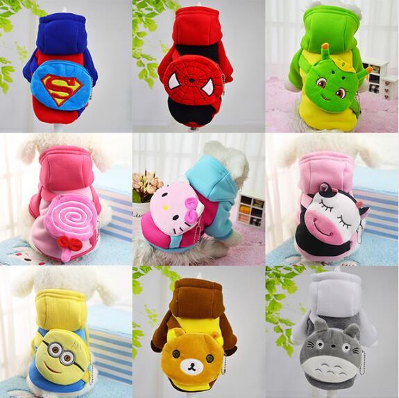 XS-XXL Pet Dog Clothes Coat With Backpack Jacket Puppy Small Dogs Clothing Cat Costume Apparel Hoodies Chihuahua Yorkie Warm