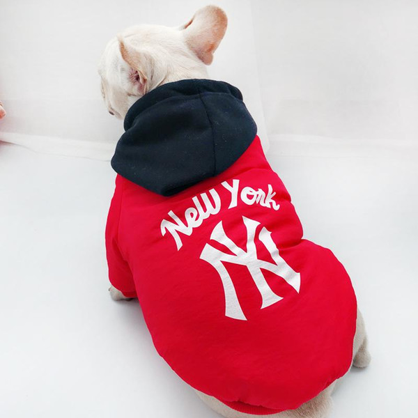 Dog clothes dog hoodies pet clothes for dogs coat jackets Tide brand dog English letter printing cotton clothing Keji Teddy jacket