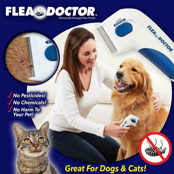 Flea Doctor Comb Electric Head Lice Comb,Head Lice Removal Pet Cleaning Capture Tool Dogs & Cats