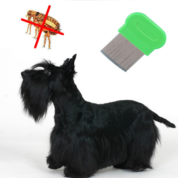 Pet Flea Combs Dog Clean Comb Brush Hair Grooming Tool Stainless Steel Long Nit Lice Flea Comb OOA6768