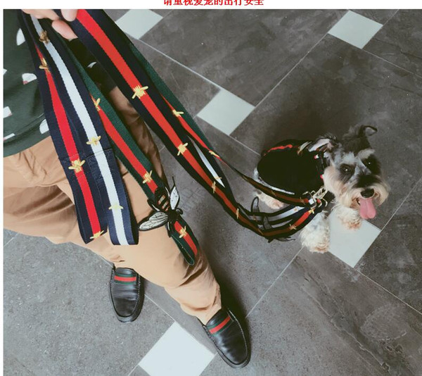 New Style Dog Collar Flashers Safety Collar Pet Leashes Fashion Teddy Schnauzer Adjustable Strap Vest Collar Car Seat Belts