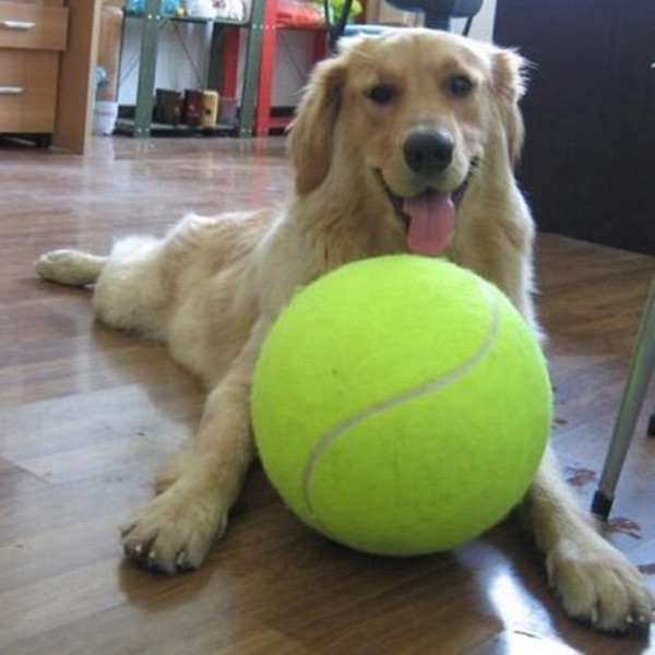 Pet Giant Tennis Ball For Pet Chew Toy Big Inflatable Tennis Ball Signature Mega Jumbo Pet Toy Ball Supplies Outdoor Cricket