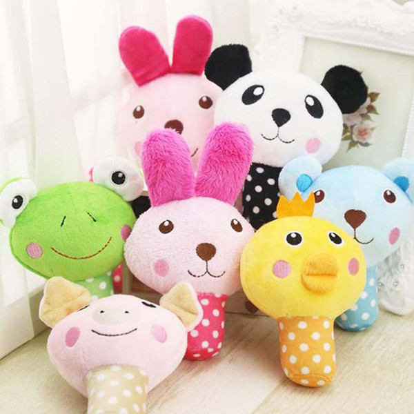 Cute Animal Designs Dog Toys Pet Puppy Chew Squeaker Squeak Plush Sound Toy For Small Dogs Cats Yorkie Pet Products