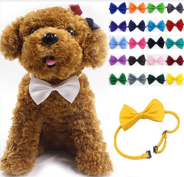 wholesale 100Pcs/lot Pet headdress Dog neck tie Dog bow tie Cat tie Pet grooming Supplies Multicolor