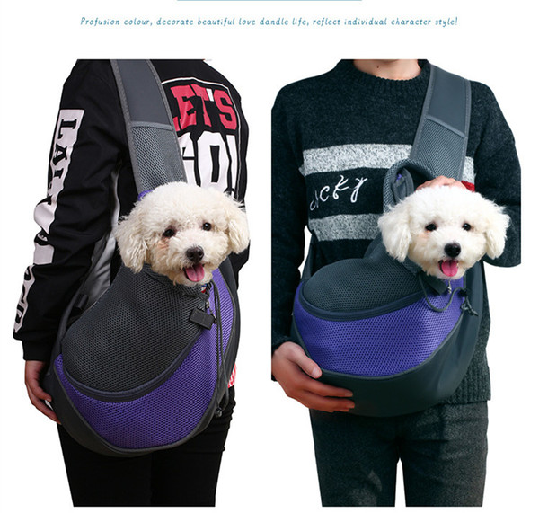 New Breathable Pet Dog Carrier Travel Tote Single Shoulders Bags Dog Net Cloth Bag 5 Colors