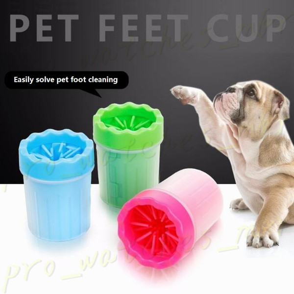 Dog Paw Cleaner Portable Pet Foot Washer Pet Cleaning Brush Cup Dog Feet Cleaner Soft Silicone Brush For Muddy Feet Size Large Medium H0127