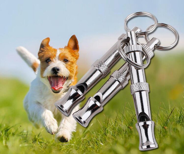 wholesale hot 200pcs/lot High quality Pet Training Whistles Adjustable Ultrasonic Sound Key chain Dog Whistle