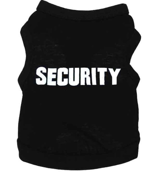 New Dog Apparel Fashion Cute Pet Dog Puppy Security Cotton T Shirt Tank Top Tee Clothes Clothing apparel