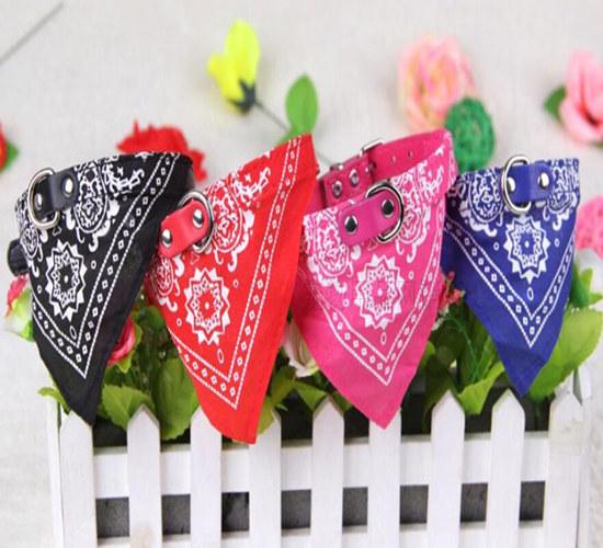 New 20PCS Style Adjustable Pet Dog Cat Bandana Scarf Collar Neckerchief Brand New Mix Colors 50pcs 45*2CM dog collars WY79