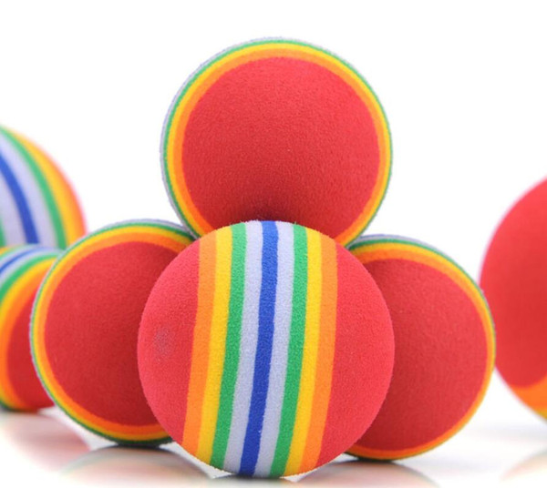 Diameter 35mm interesting Pet Toy dog and cat Toys Super cute Rainbow Ball toy Cartoon plush toy free ship