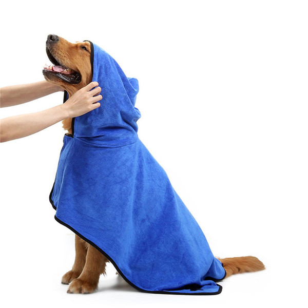 Newly Dog Cat Bathrobe Warm Towel Clothes Super Absorbent Pet Drying Towel Hood Bath Pet Product 8