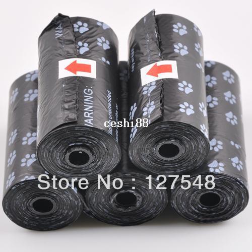 Free Shipping 10Roll=200PCS,20pcs/roll,22*31cm Degradable Pet Dog Waste Poop Bag With Printing Doggy Bag Dog Products Wholesale