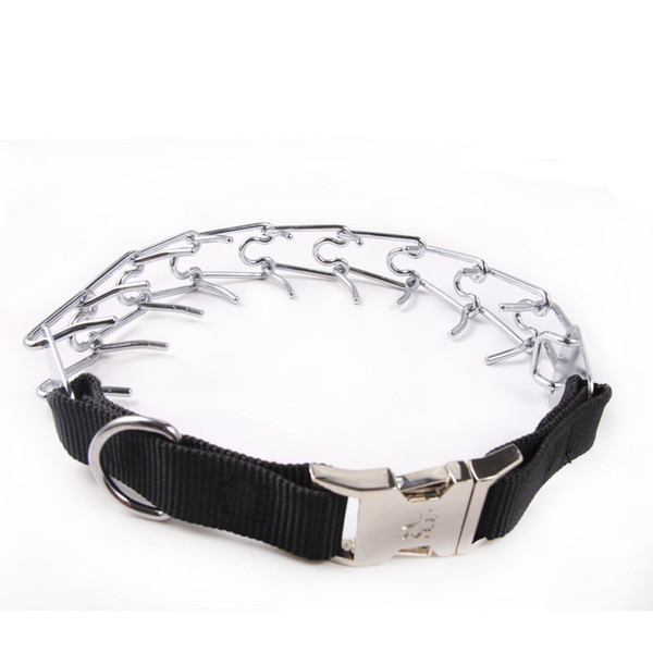 4.0mm*60cm New Brand Strong Professional Metal Nylon Pinch Dog Training Chain Collar Prong Pet Choke Collars