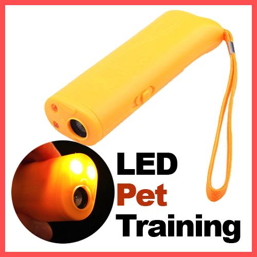 Dog Pet Ultrasonic Aggressive Dog Repeller Train Stop Barking Training Device LED Light Free Shipping,dandys