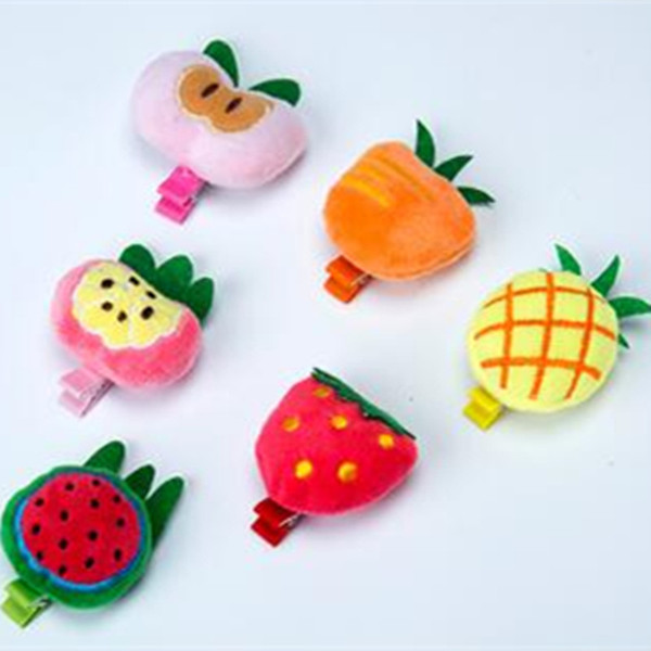 Pet Cats And Dog Bow Hairpin Cartoon Fruit Series Hair Clip Pet Grooming Accessories Clips