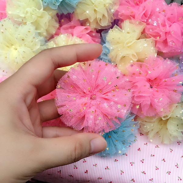 2019 New Pet Dogs Grooming Accessories Creative handmade DIY hair accessories Star yarn hand-stitched pull flower head accessories 30PCS/LOT