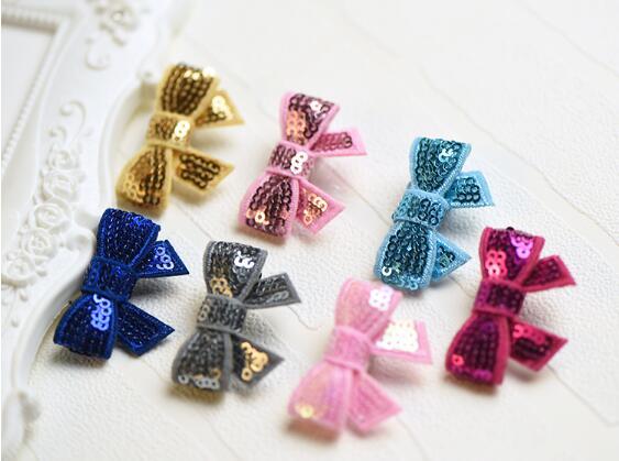 Pet Cats Hairpin Grooming Accessories Clips Sequin Bows Clip Pet Hair Accessory Bowknot applique Bow 50pcs/lot