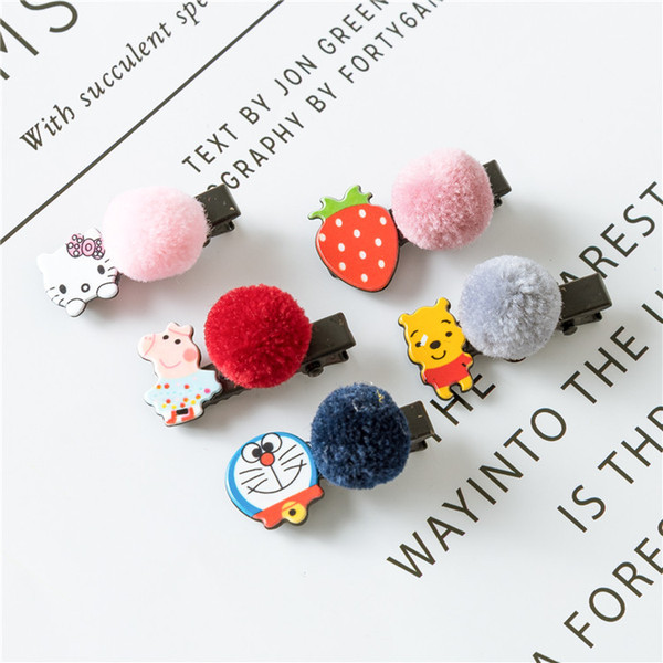 Dog Grooming Clip Pet Dog Hair HairpinCartoon cute hair ball female baby acrylic fruit top clip 50pcs/lot