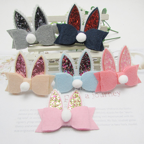 50pcs/lot Pet Cats Grooming Accessories Clips Pet Dog Teddy Yorkshire Maltese Flowers Handmade Gold Rabbit Head Hair Clips