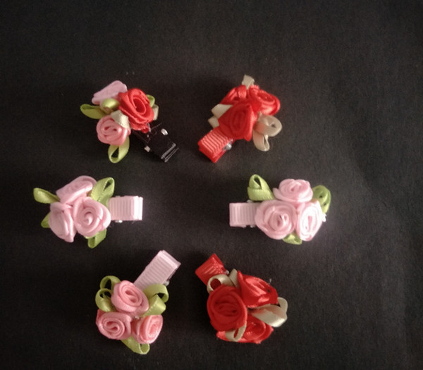 Pet Grooming Accessories Clips Pet Bows Cats Dog Small roses Hairpin Headdress Dog Headdress Pet Accessories 30pcs/lot